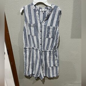 Kelly Renee Striped Sleeveless Romper Size L